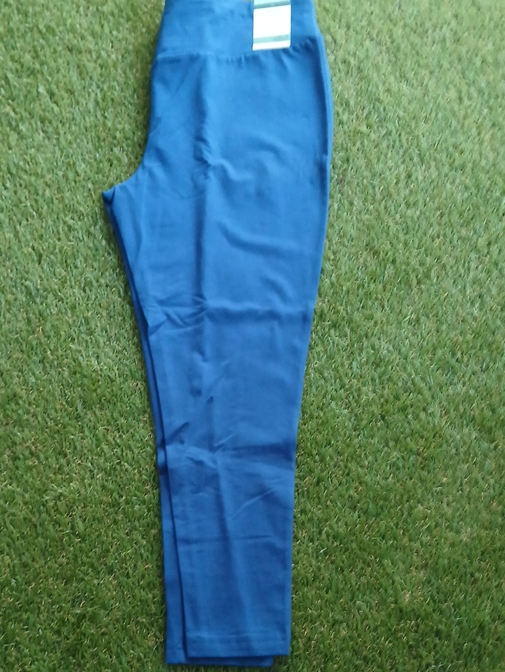 TERRA & SKY Women's Blue Legging High Rise 27 Inseam Size 2X